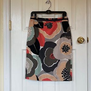 Boden floral pencil skirt 8R